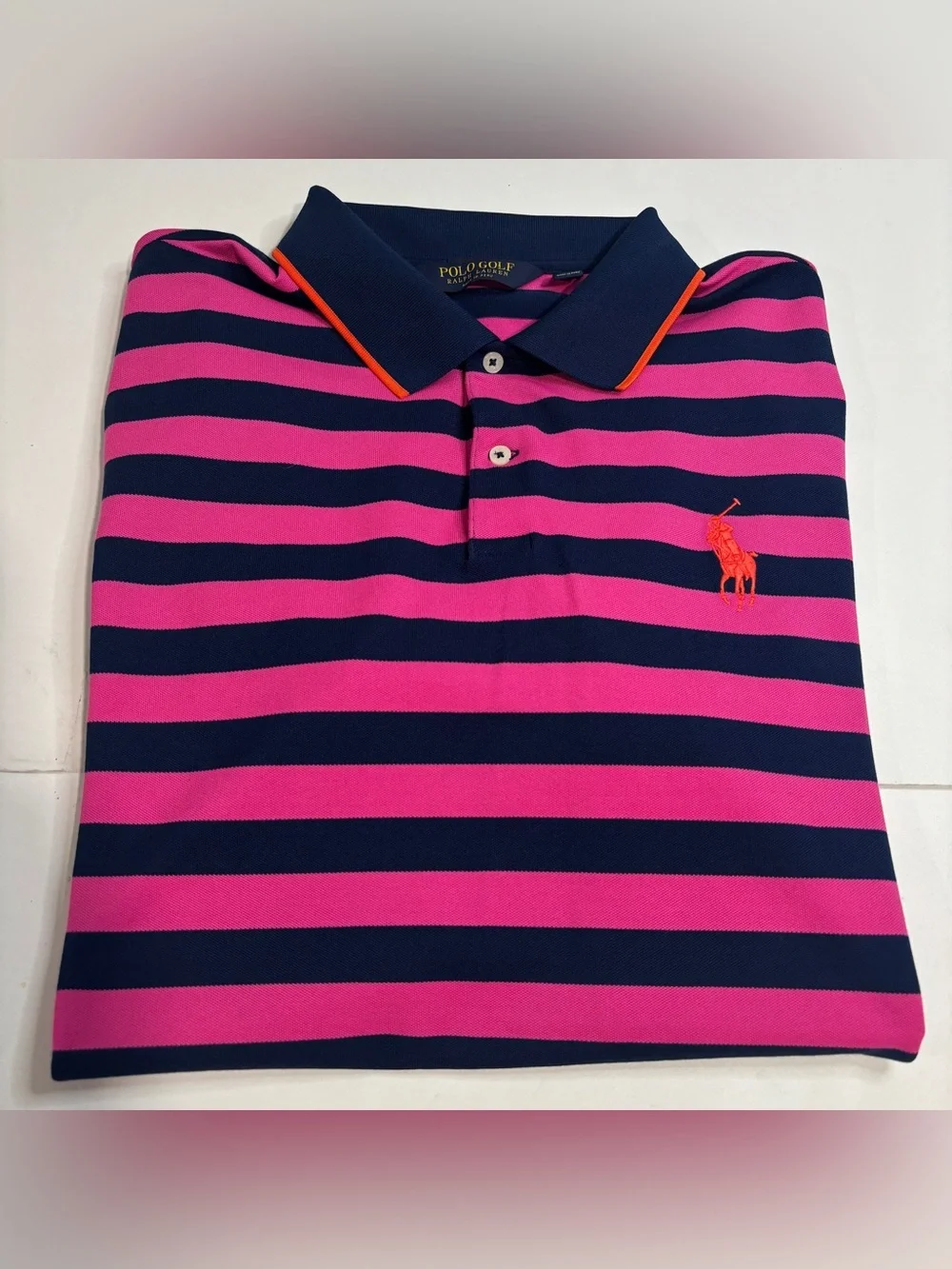 Polo Golf Ralph Lauren Pony Performance Pro Fit XXL Pink Blue